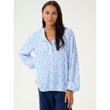 Blouse - Blue/Chalk Graphic Print - Lange Mouwen - Loose Fit
