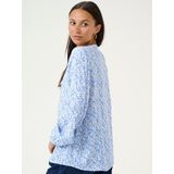 Blouse - Blue/Chalk Graphic Print - Lange Mouwen - Loose Fit