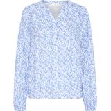 Blouse - Blue/Chalk Graphic Print - Lange Mouwen - Loose Fit