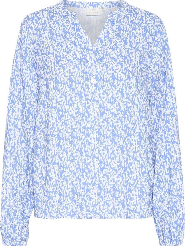 Blouse - Blue/Chalk Graphic Print - Lange Mouwen - Loose Fit