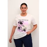 KAFFE CURVE Shirt 'KC Rie'  ecru / wit