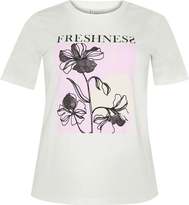 KAFFE CURVE Shirt 'KC Rie'  ecru / wit