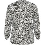 Blouse met lange mouwen Regular fit Chalk/Black Graphic Lines white black