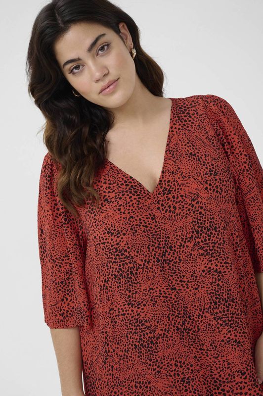 Kaffe - Curve - Maxi Jurk - Rood