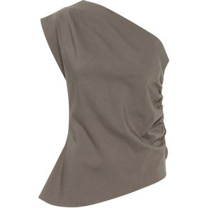 My Essential Wardrobe - Dames Bustier Top - Bruin - Off Shoulder