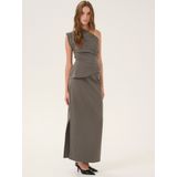 My Essential Wardrobe - Rok 'Sora' - Donkergrijs - Kokerrok