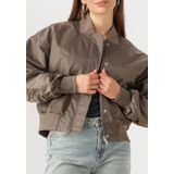 My Essential Wardrobe - Short Bomber Jacket - Bruin - Dames