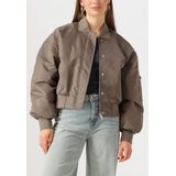 My Essential Wardrobe - Short Bomber Jacket - Bruin - Dames