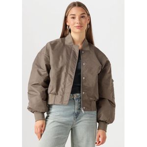 My Essential Wardrobe - Short Bomber Jacket - Bruin - Dames