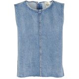 My Essential Wardrobe - Denim Top - Lichtblauw - Ronde Halslijn - Mouwloos