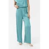 Kaffe - Wide Leg High Waist Broek - Blauw - 100% Polyester