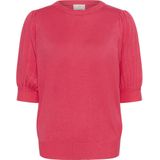 KAFFE - Damestrui - Framboos - Gebreide Heuplengte - Halve Mouwen - Regular Fit