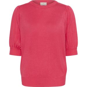 KAFFE - Damestrui - Framboos - Gebreide Heuplengte - Halve Mouwen - Regular Fit