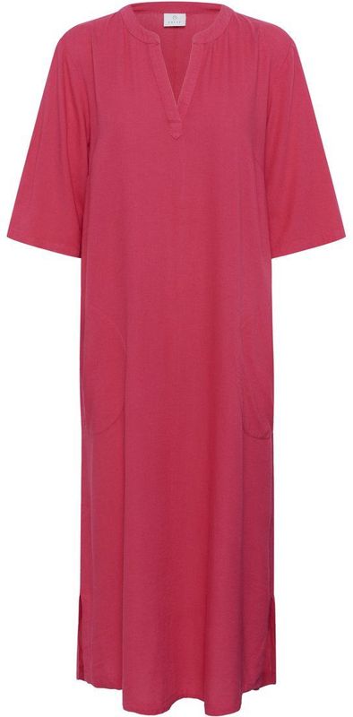 Jerseyjurken - Midi Lengte - 70% Viscose, 30% Linnen - Relaxed Fit