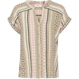 Blouse - Heuplengte - Katoen - Korte Mouwen - Fijne Was