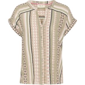 Blouse - Heuplengte - Katoen - Korte Mouwen - Fijne Was