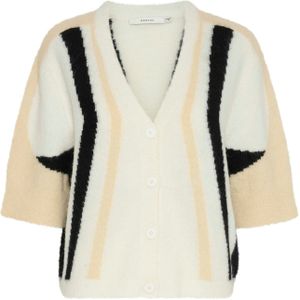 About You - Gebreid Vest 'Alpha' - V-hals - Color-Blocking - Driekwart Mouw
