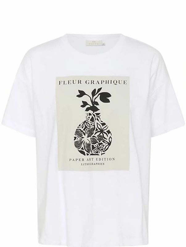 Kaffe - Kafin T-Shirt - T-shirt - Optical White - 100% Katoen