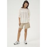 Kaffe - Broderie Anglaise Blouse - Wit - Katoen