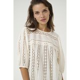 Kaffe - Broderie Anglaise Blouse - Wit - Katoen