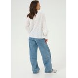 Blouse - Effen - Katoen - Lange Mouw - Normale Pasvorm