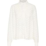 Blouse - Effen - Katoen - Lange Mouw - Normale Pasvorm