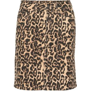 Kaffe - Denim Rok - Luipaardprint - Hoge Taille