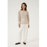 Kaffe - Blouse 'Tio' - Ecru - Wijde Blouse - Lange Mouw