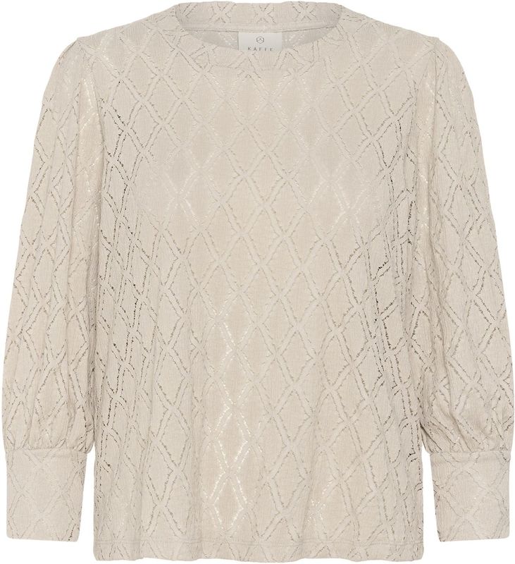 Kaffe - Blouse 'Tio' - Ecru - Wijde Blouse - Lange Mouw