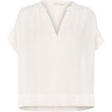 Blouseshirt - Effen - Viscose - Tuniek Kraag - Losse Pasvorm