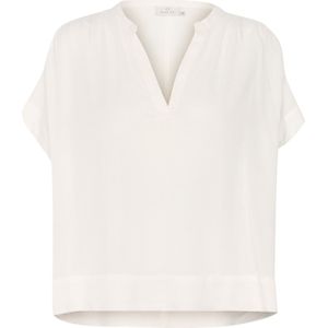 Blouseshirt - Effen - Viscose - Tuniek Kraag - Losse Pasvorm