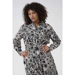 Jurk Regular fit black offwhite