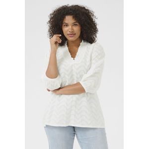 Kaffe Curve Blouse Voile Golf - V Hals met Driekwart Mouwen