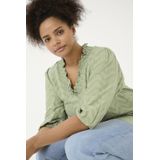 Blouse - Oil Green - Regular Fit - Lange Mouwen