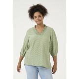 Blouse - Oil Green - Regular Fit - Lange Mouwen