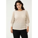KAFFE - CURVE - Blouse - Beige - Klassieke Blouse
