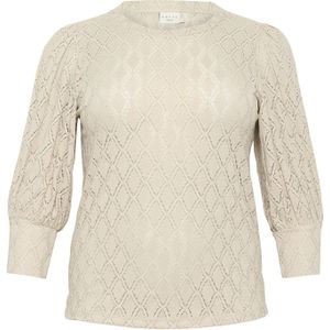 KAFFE - CURVE - Blouse - Beige - Klassieke Blouse