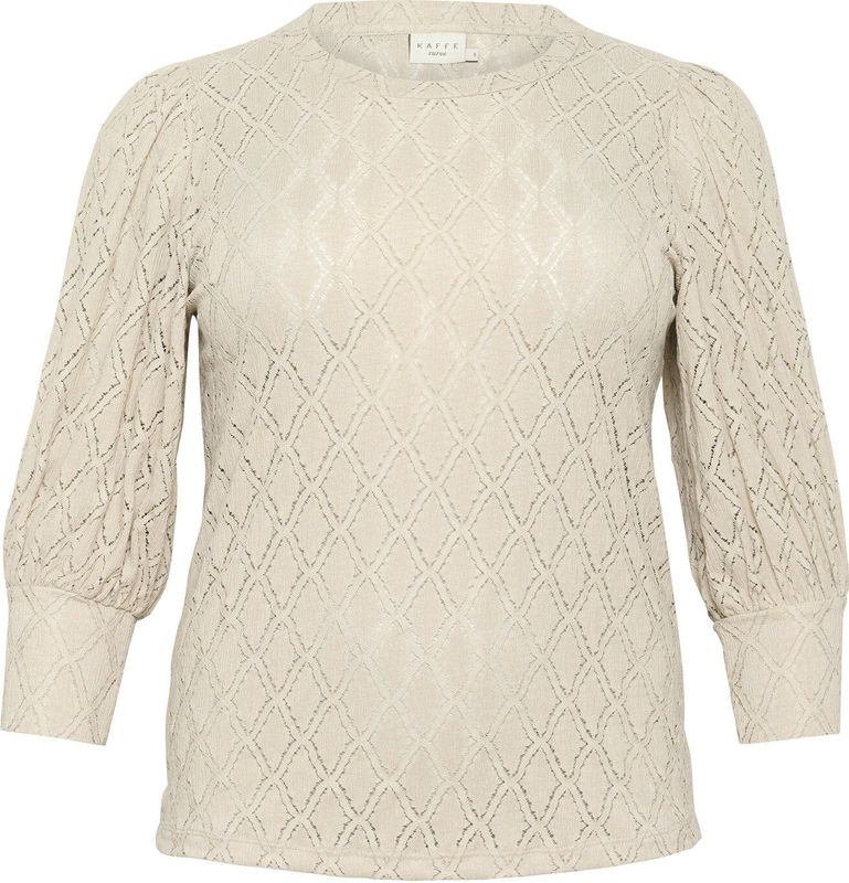 KAFFE - CURVE - Blouse - Beige - Klassieke Blouse