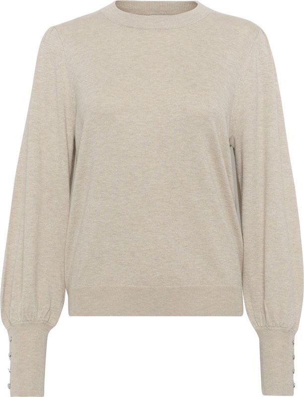 Damestrui - Ronde Hals - Lange Ballonmouwen - Knoopdetails - 80% Viscose, 20% Nylon