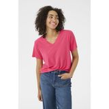 T-shirt - Effen - Jersey - Kwartmouw - Normale Pasvorm