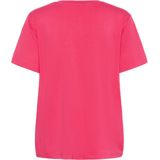 T-shirt - Effen - Jersey - Kwartmouw - Normale Pasvorm