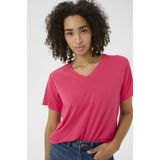 T-shirt - Effen - Jersey - Kwartmouw - Normale Pasvorm