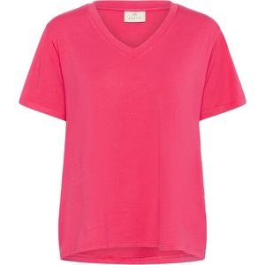 T-shirt - Effen - Jersey - Kwartmouw - Normale Pasvorm