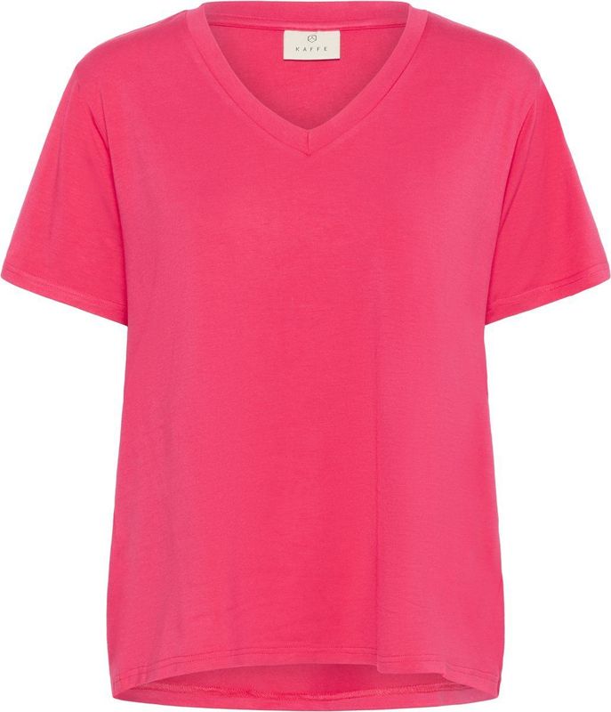 T-shirt - Effen - Jersey - Kwartmouw - Normale Pasvorm