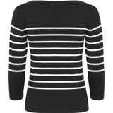 Kaffe - KAlizza - Top - Zwart - Aansluitende Pasvorm - Lange Mouwen