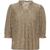 Cream Blouse 'Kaspis'  donkerbeige