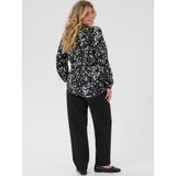 KAFFE - CURVE - Blouse - Zwart / Wit
