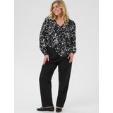 KAFFE - CURVE - Blouse - Zwart / Wit