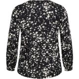 KAFFE - CURVE - Blouse - Zwart / Wit