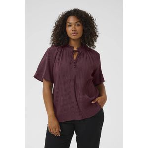 Kaffe - KClisana - Blouse - Donkerrood - Driekwart Mouwen